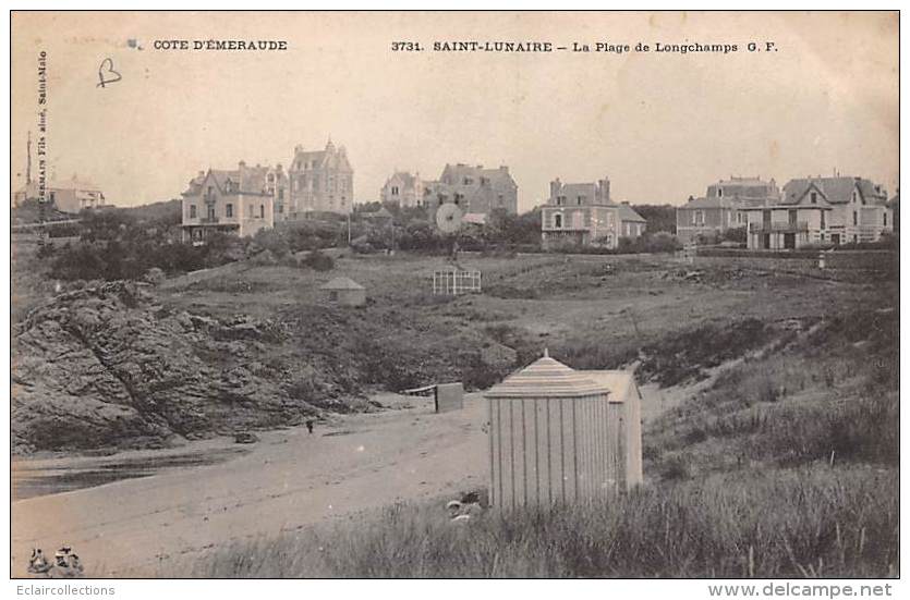 Saint Lunaire     35       La Plage  De Longchamps    (voir Scan) - Saint-Lunaire