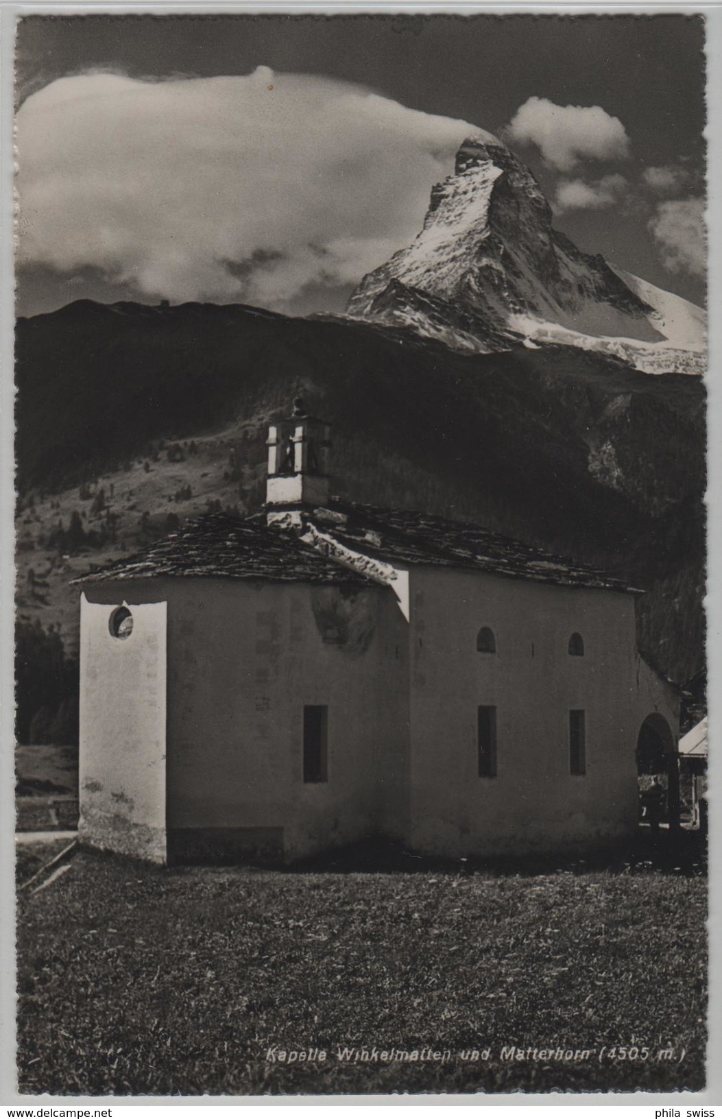 Kapelle Winkelmatten Und Matter (Mont Cervin) - Photo: J. Gaberell No. 12732 - Autres & Non Classés