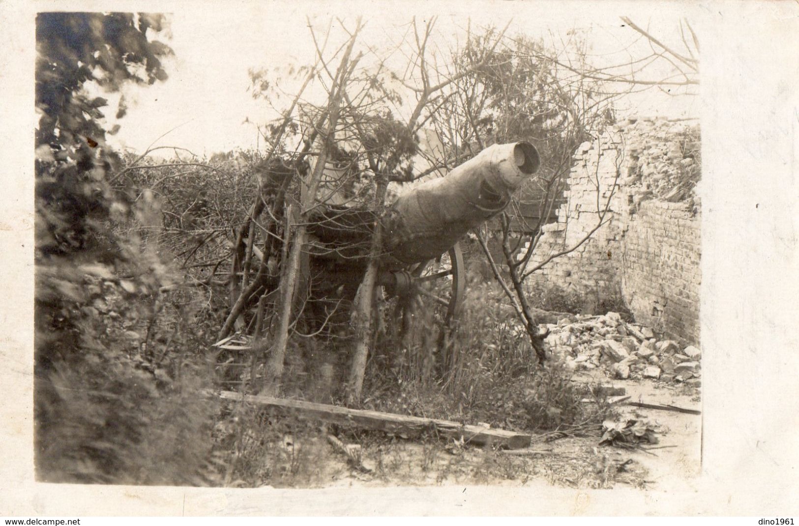 CPA 2021 - MILITARIA - Carte Photo Militaire Allemande - Canon Détruit - Materiaal