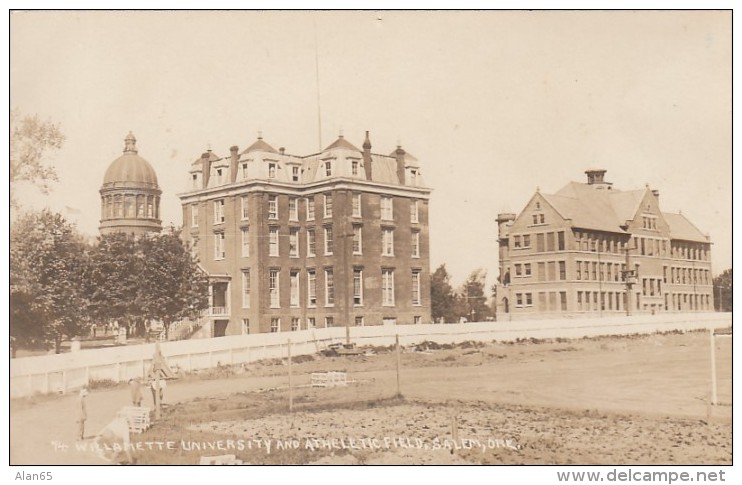 Salem Oregon, Willamette University Campus Buildings, C1910s Vintage Real Photo Postcard - Salem