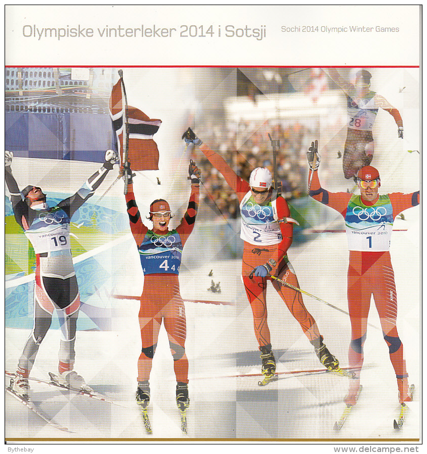 Norway 2014 Presentation Pack Of 4 Plus FDC A Innland Skiers - Winter Olympics Sochi - Neufs