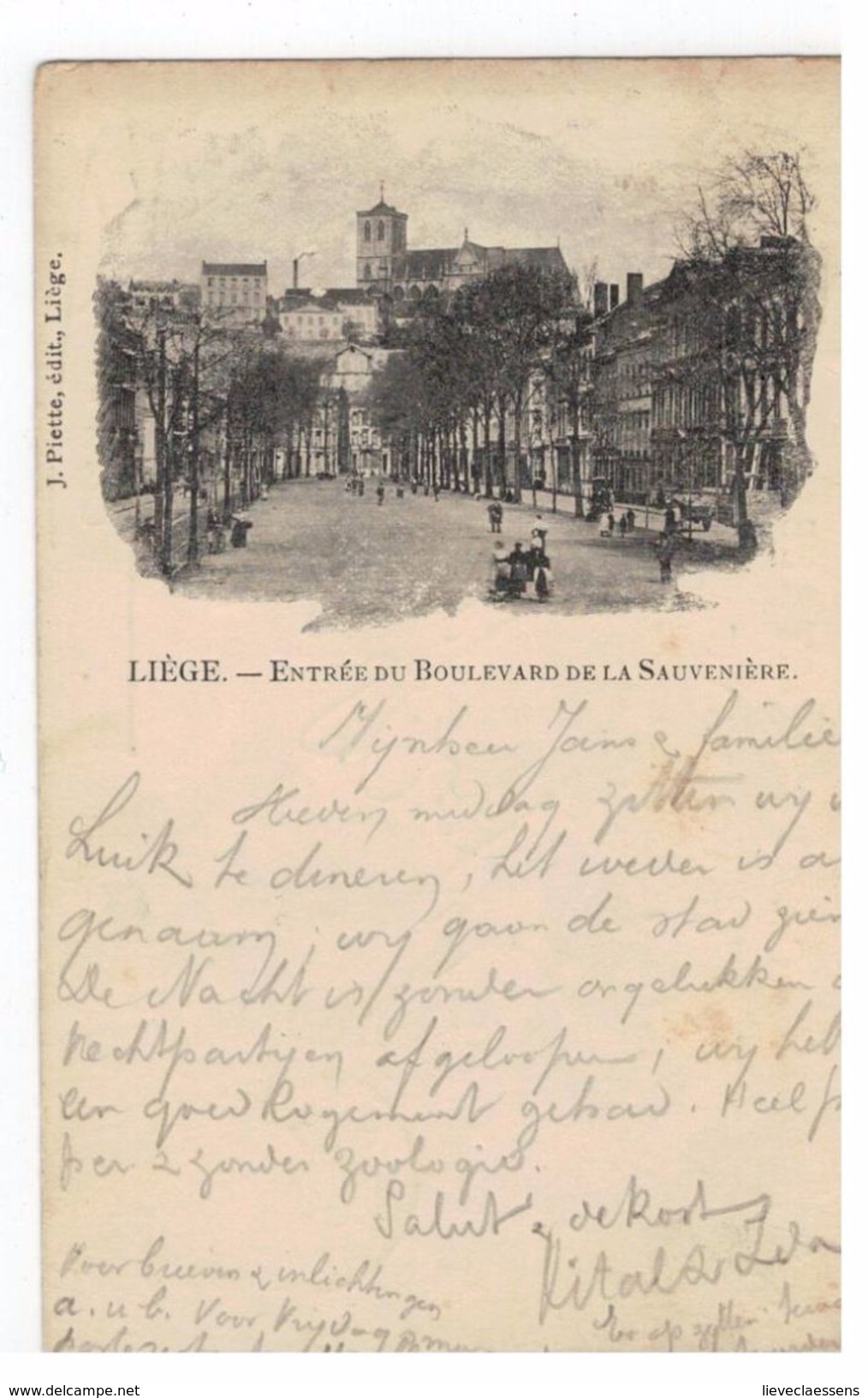 Liége - Entrée Du Boulevard De La Sauvenièrte 1898 - Liege