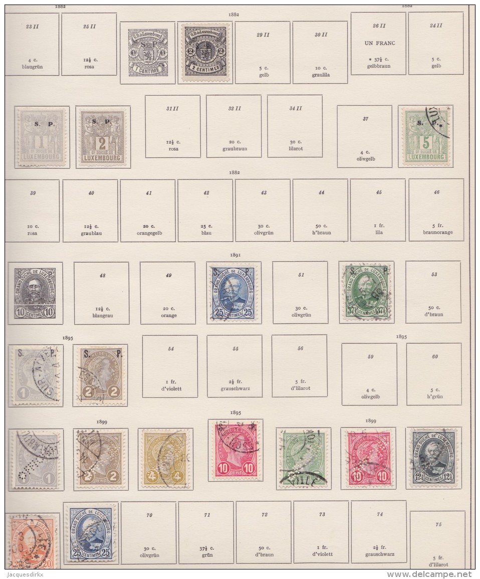 Luxembourg    .            Page With Stamps - Gebruikt