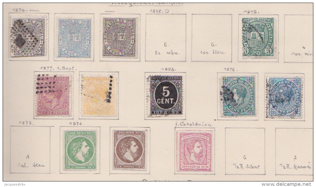 Spain      .           Page With Stamps - Gebruikt