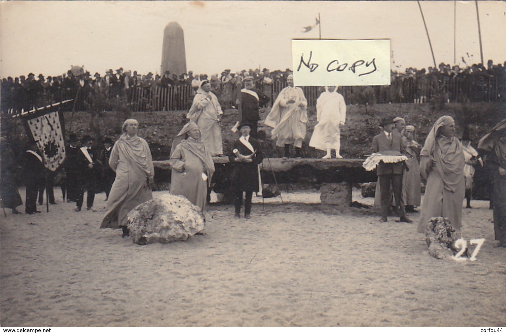 RIEC Sur BELON : Le Gorsedd Des Bardes - Rare Carte Photo Etienne LE GRAND - Autres & Non Classés