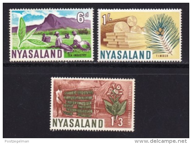 NYASSALAND, 1964, Mint Never Hinged Stamp(s) , MI 125=132, Independence,   #568 (3 Values Only) - Nyasaland (1907-1953)