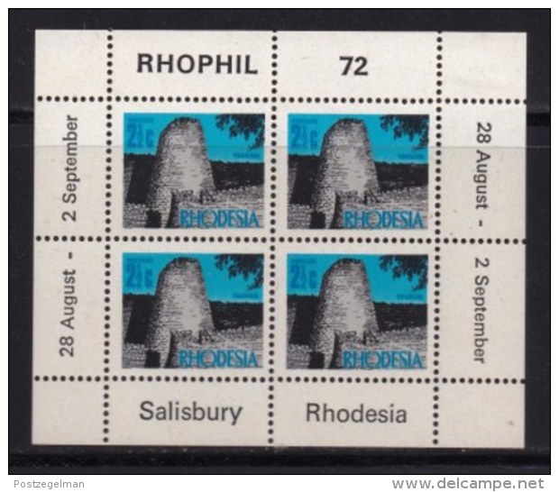 RHODESIA, 1972, Mint  Hinged Stamp(s) , MI 90, Rhophil Min. Sheet,   #594 - Rhodesia (1964-1980)