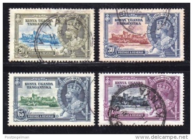 KENYA, UGANDA, TANGANYKA, 1935, Used Stamp(s) , SG 124-127, Silver Jubilee,   #255 - Kenya, Oeganda & Tanganyika