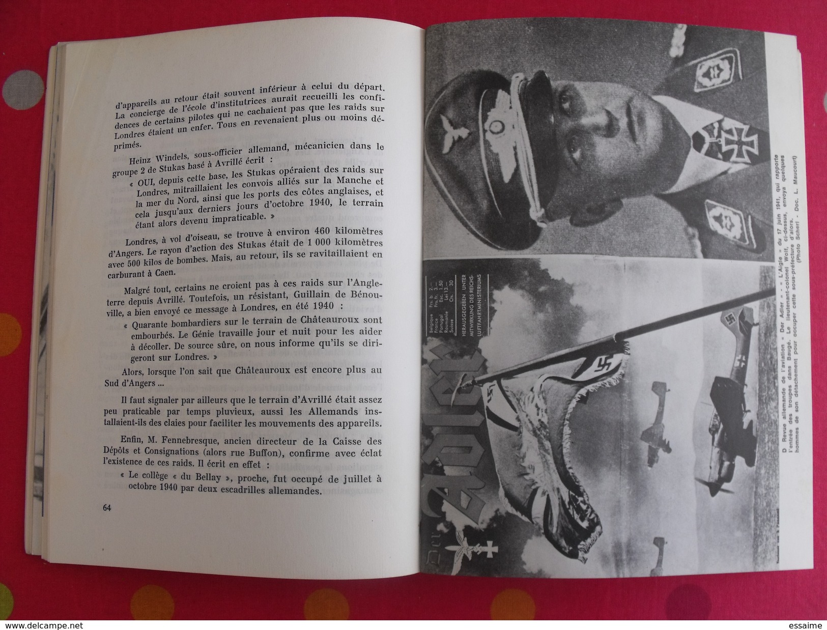 l'anjou des années 40. chroniques; michel lemesle. 1974 les éditions du choletais. nombreuses photos.