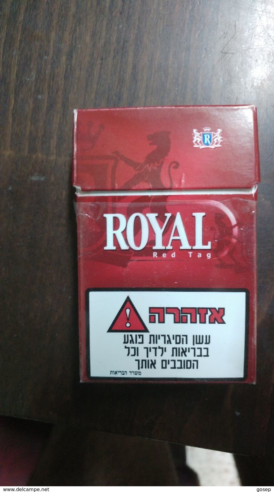 Israel-box Empty Cigarette-royal Red Tag-(7) - Sigarettenkokers (leeg)