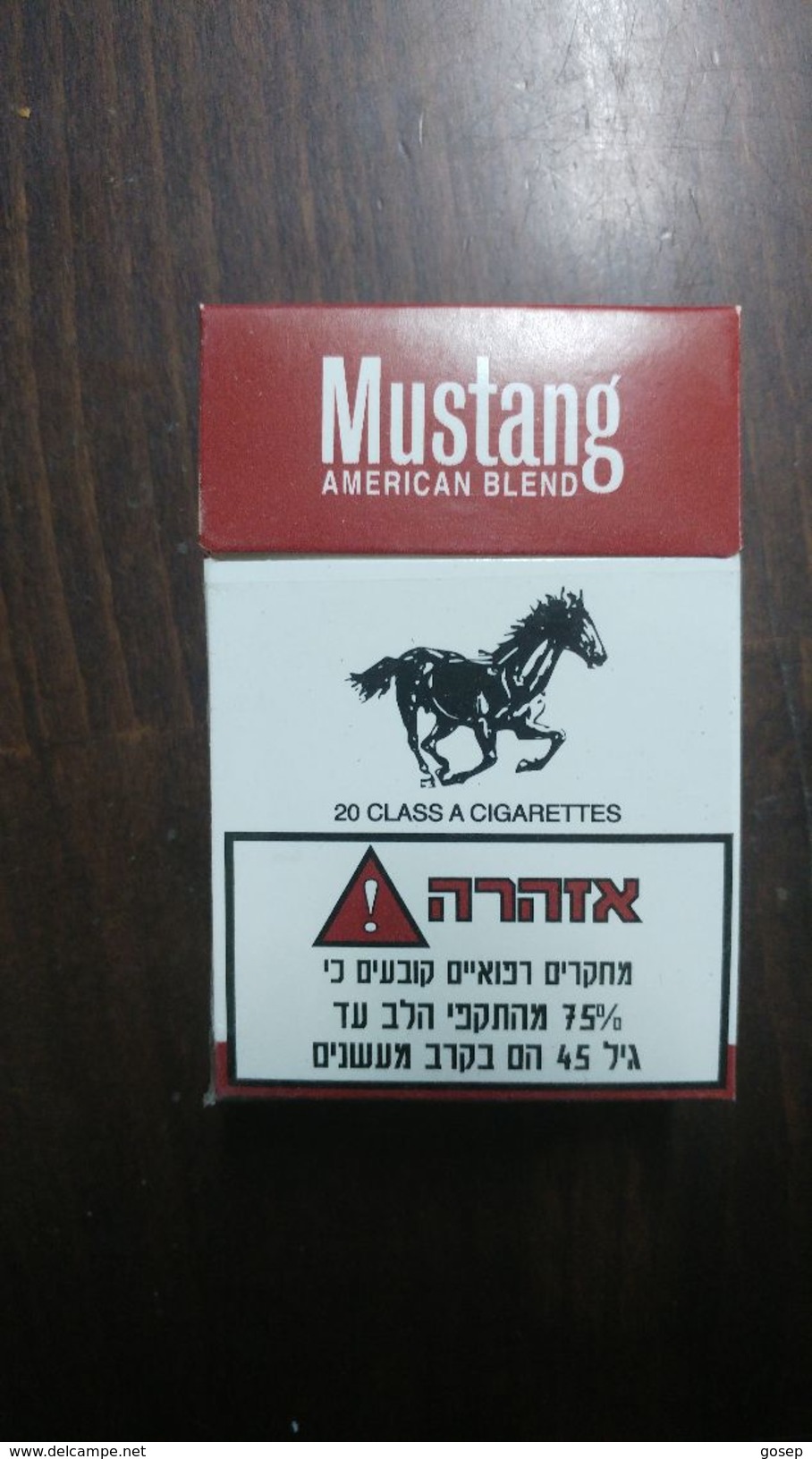 Israel-box Empty Cigarette-mustang American Blend-(8) - Empty Cigarettes Boxes