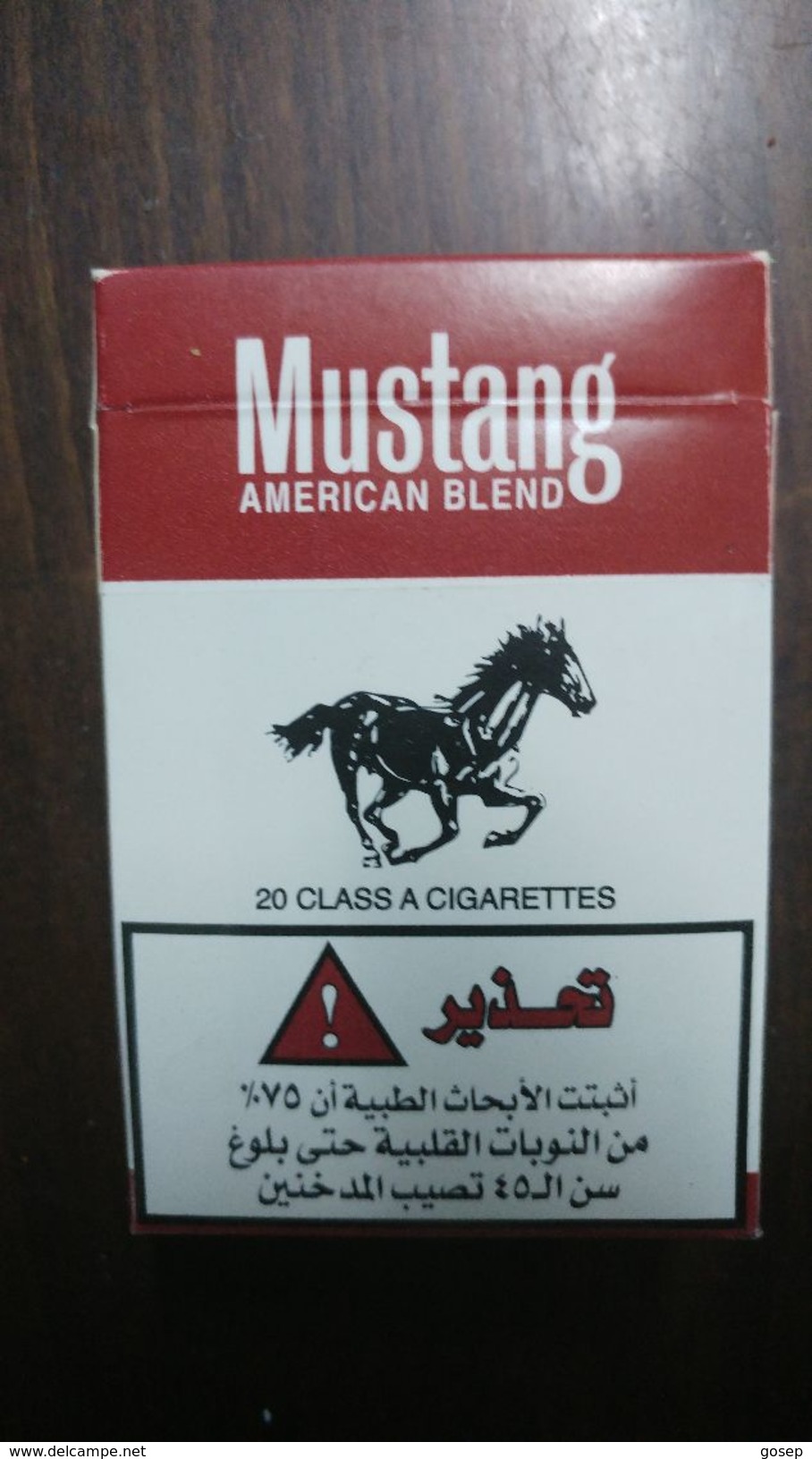 Israel-box Empty Cigarette-mustang American Blend-(8) - Zigarettenetuis (leer)
