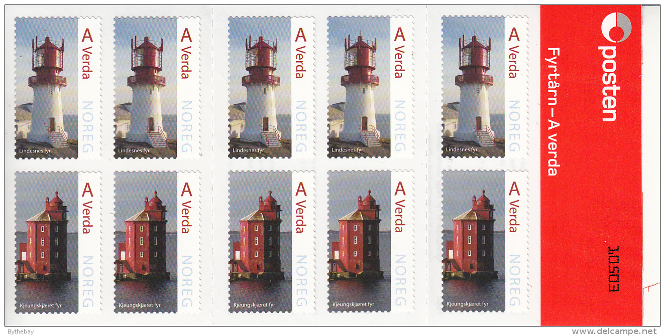 Norway 2015 Booklet 5 Each Of 2 A Verda Lighthouses: Lindesnes, Kjeungskjaeret - Neufs