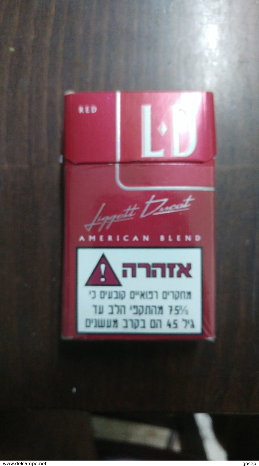 Boxes Israel-box Empty Cigarette-l.d Red-(b)-(26) - Sigarettenkokers (leeg)