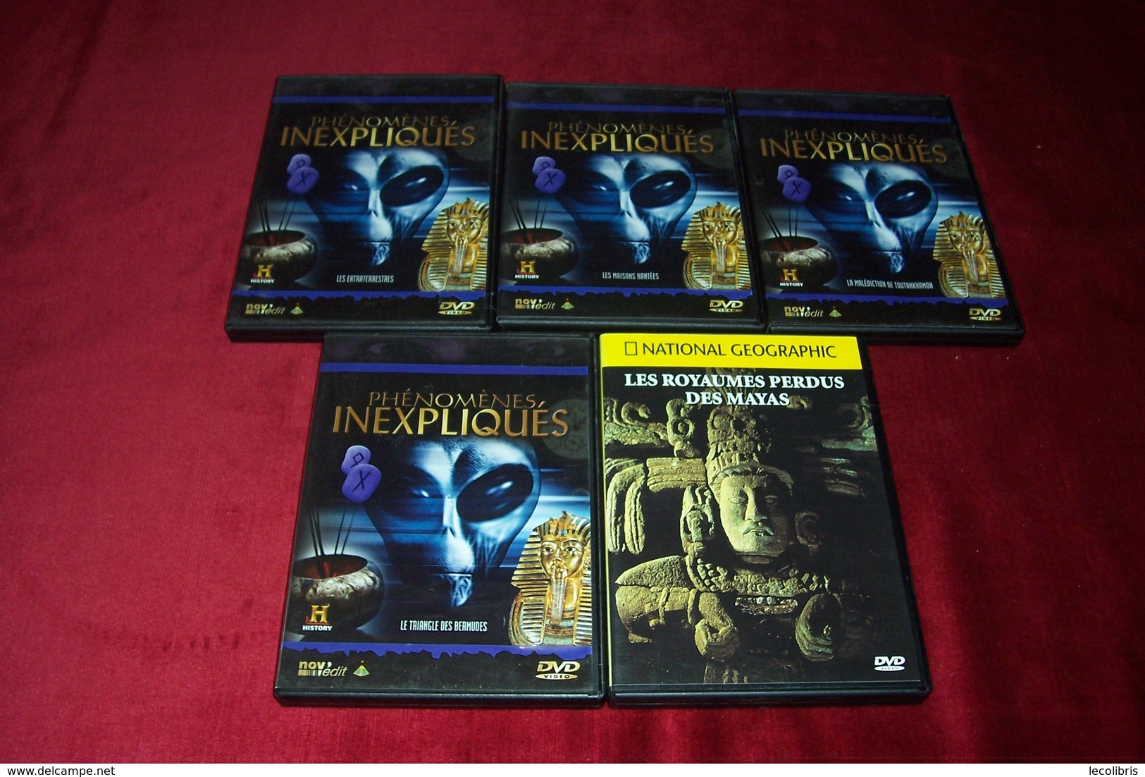 LOT DE 5 DVD   °°°  4 PHENOMENES INEXPLIQUES + LES ROYAUMES PERDUS DES MAYAS    10 EUROS  °°   REF 40 / 16 / 30 8 - Collections & Sets