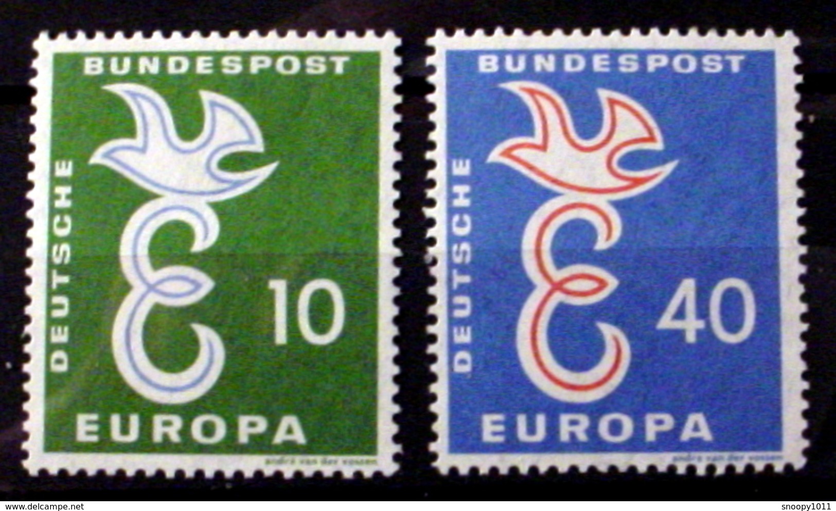 GERMANY # 790-791.   EUROPA - European Postal Service.  MNH (**) - Unused Stamps