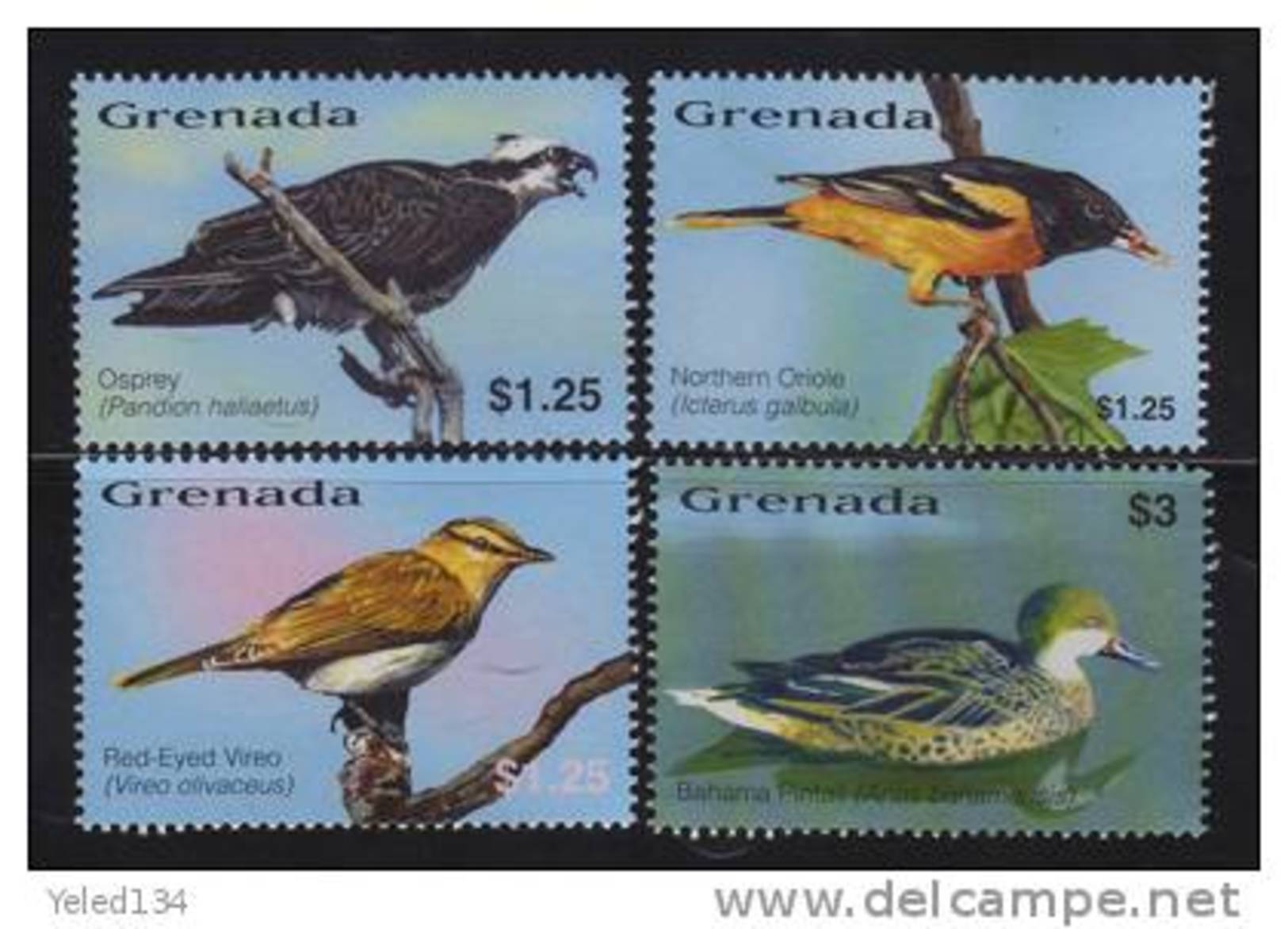 GRENADA   3402-5 MINT NEVER HINGED SET OF STAMPS OF BIRDS   #  S-505   ( - Autres & Non Classés