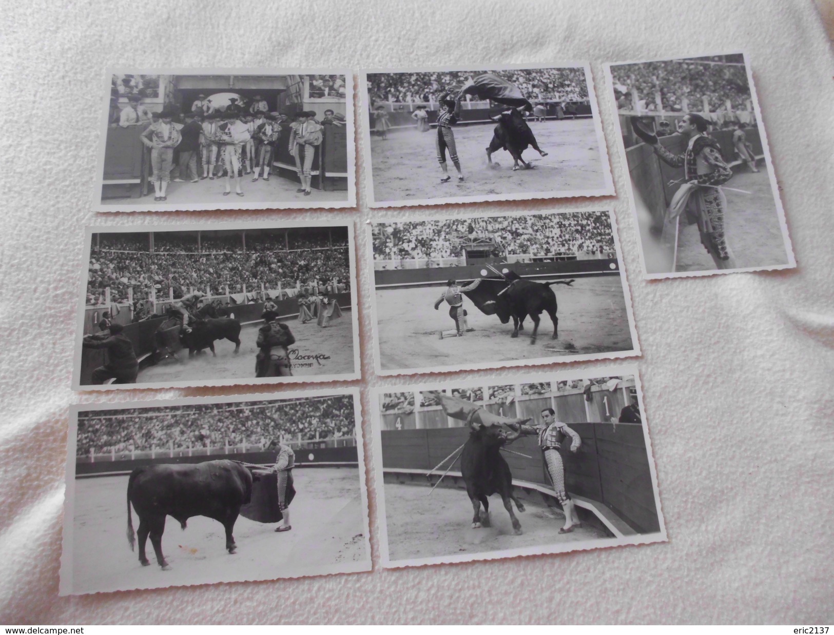 LOT DE 7 CARTES PHOTOS ..CORRIDA..TOREROS - 5 - 99 Cartoline