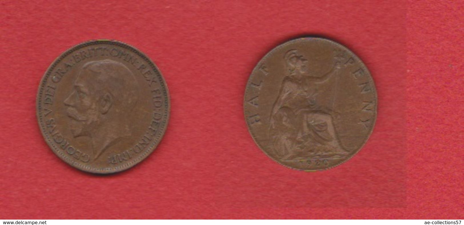 Grande Bretagne   / 1/2 Penny 1920 /  TTB+ / KM 809 - C. 1/2 Penny