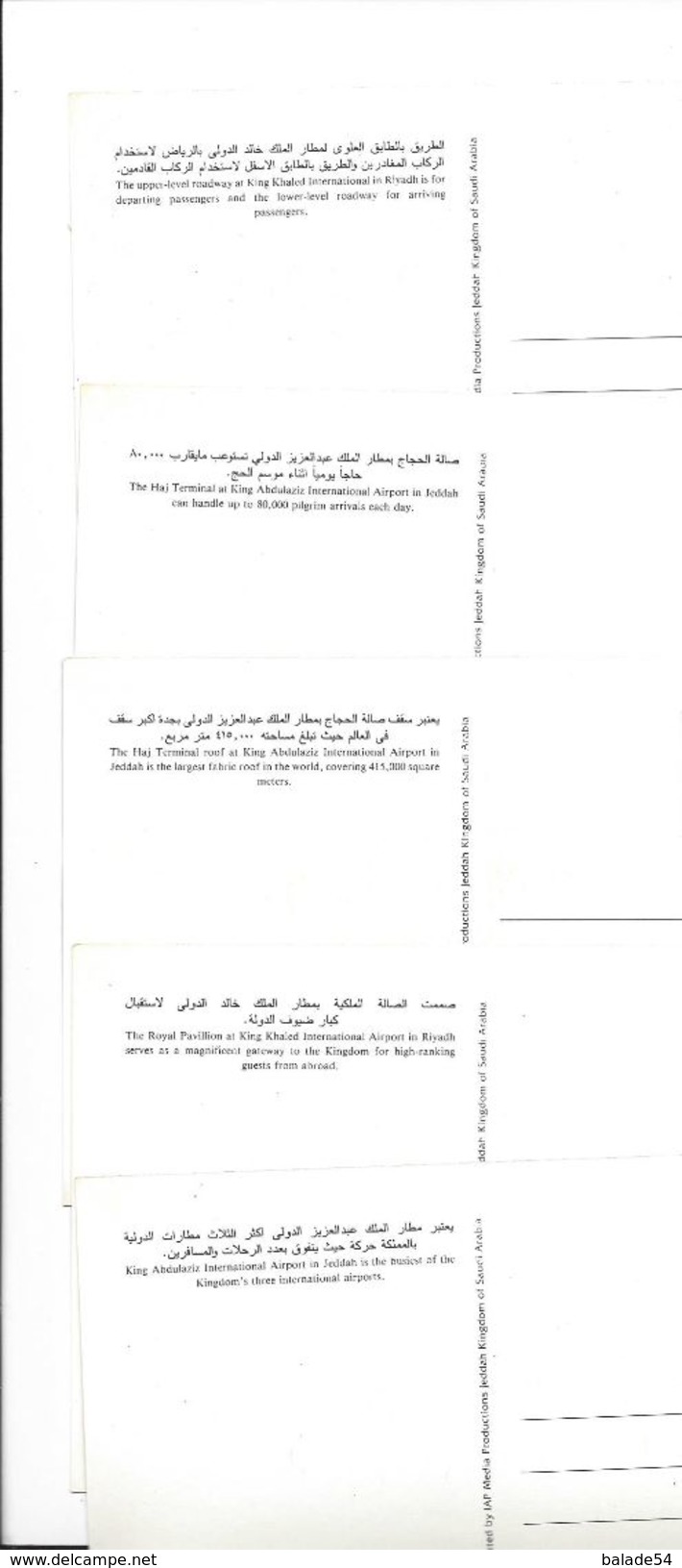 Lot De 15 CPM - King Abdulaziz International AIRPORT In JEDDAH "Airports Projects" Toutes Scannées - Arabia Saudita