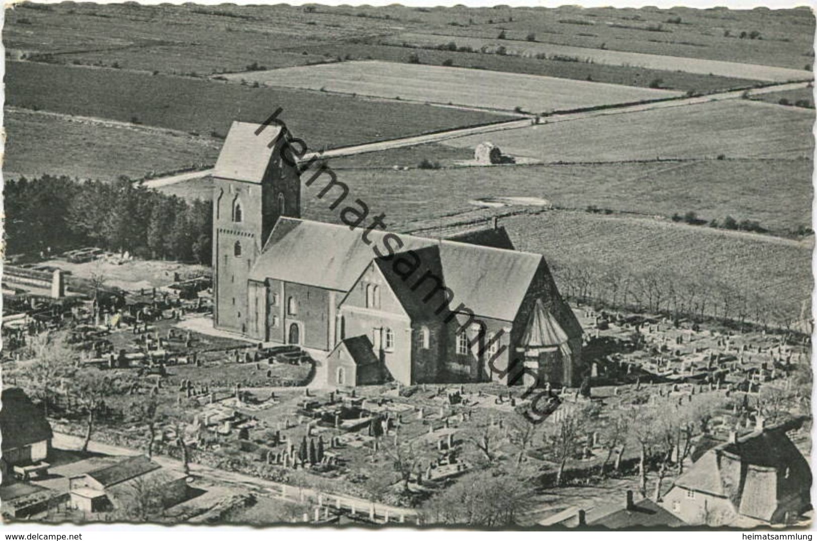 Nieblum Auf Föhr - Kirche - Luftaufnahme - Verlag Westdeutsche Luftfoto Bremen Gel. 1972 - Föhr