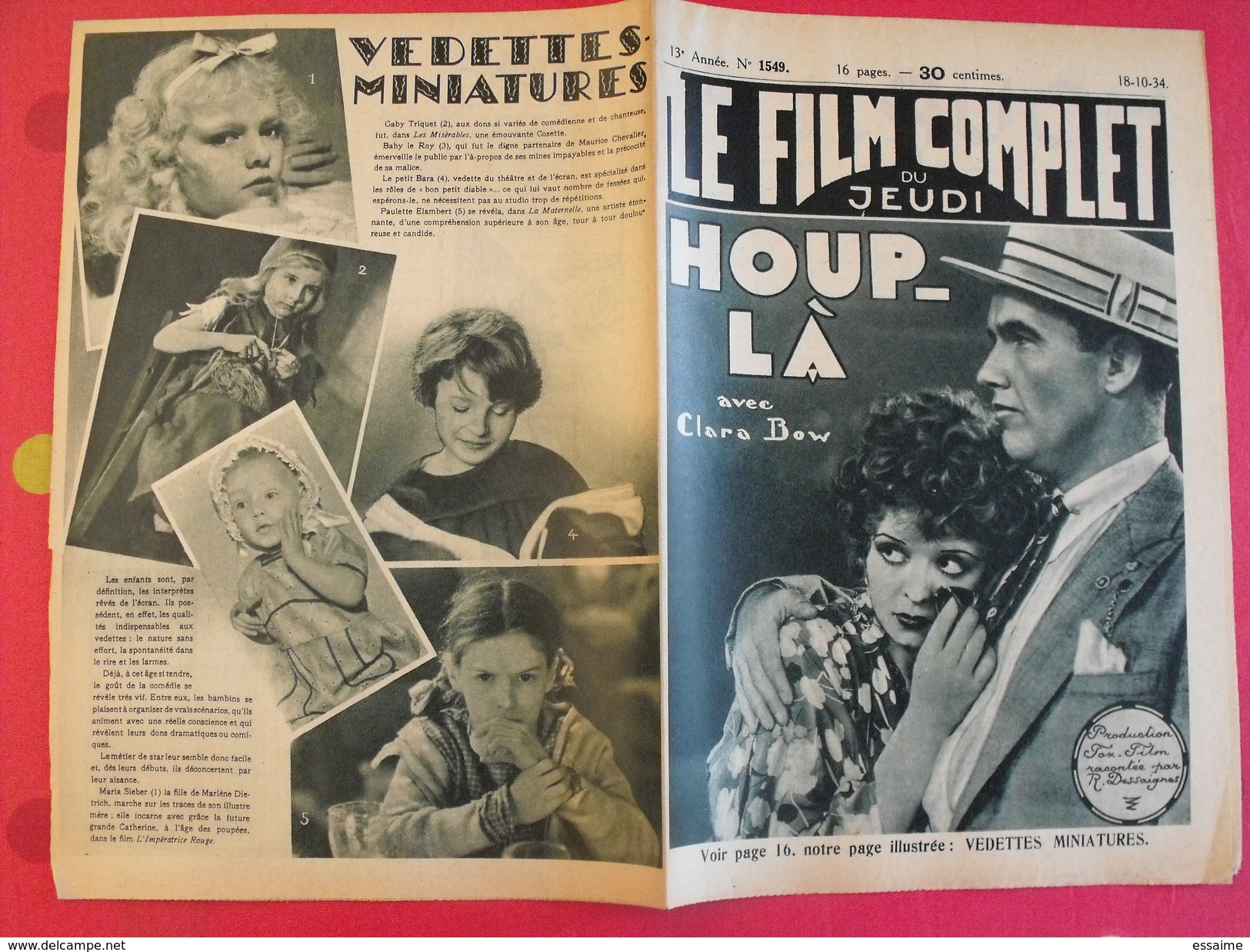 9 revues "le film complet" 1934. joan crawford paulette dubost marlène dietrich jean arthur brigitte helm simone simon
