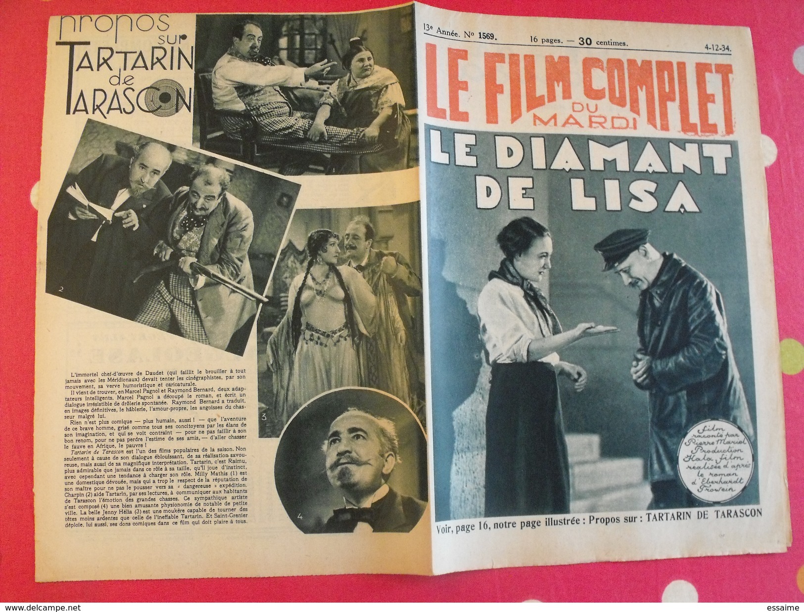 10 revues "le film complet" 1934. jeanne boitel ida west gaby morlay renée saint-cyr clark gable mirna loy raimu baur