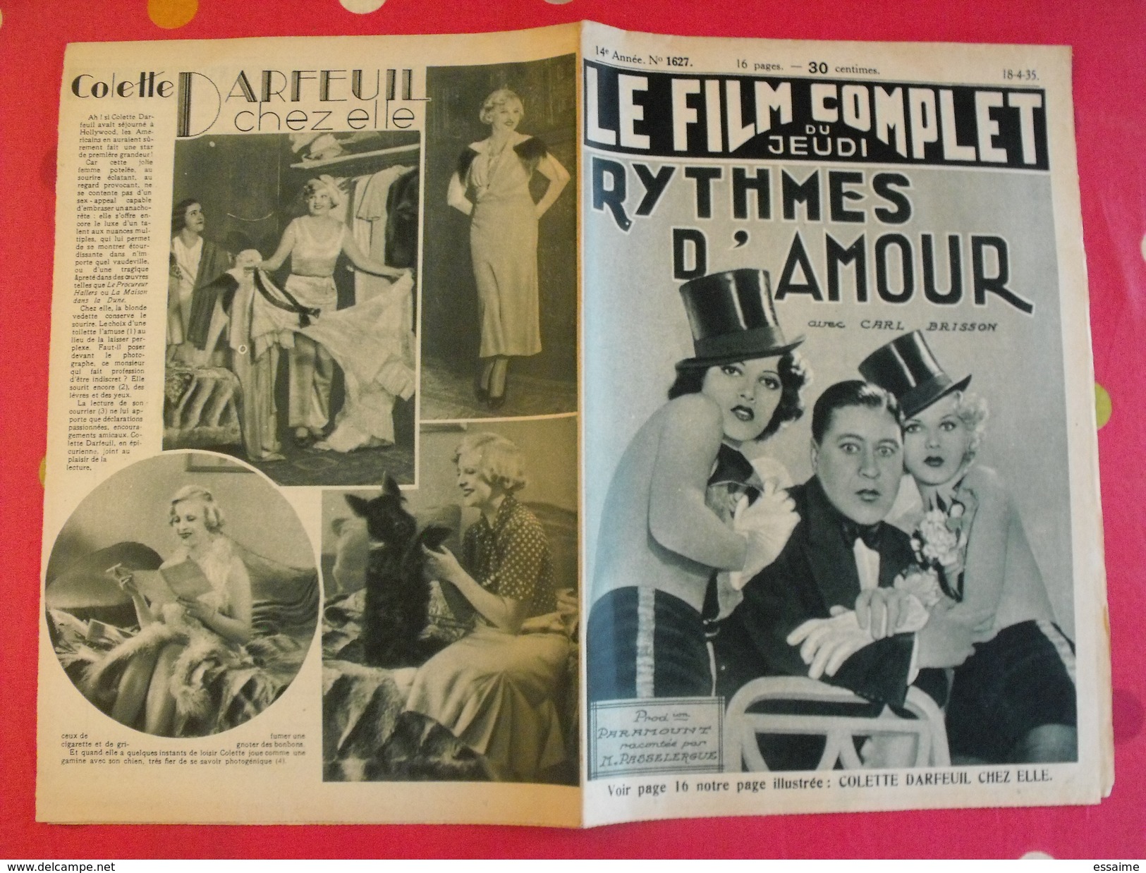 10 revues "le film complet" 1935. maureen o'sullivan harol lloyd jean gabin maurice chevalier shirley temple greta garbo