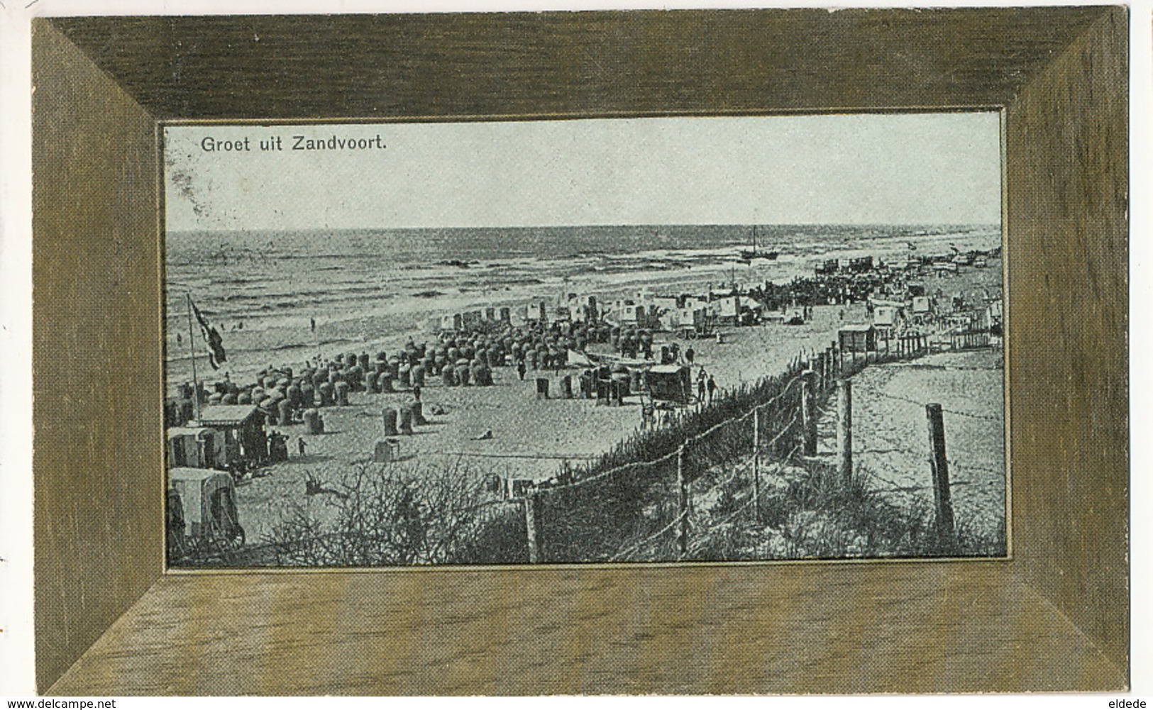 Groet Uit Zandvoort  Rahmenpostkarte Mit Aufstellvorrichtung  Used 1906 Nothing Inside - Zandvoort