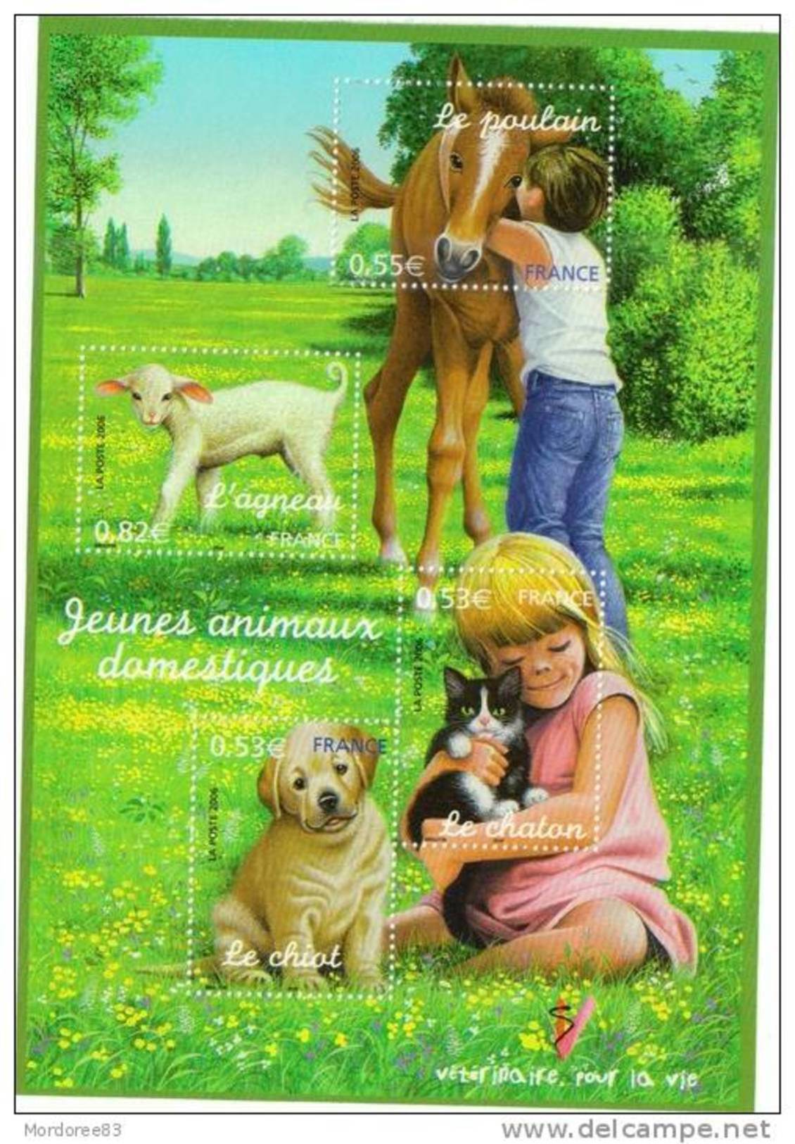 BLOC FEUILLET NEUF ** SERIE NATURE LES JEUNES ANIMAUX DOMESTIQUES 2006 - BF96 - BF 96- - Neufs