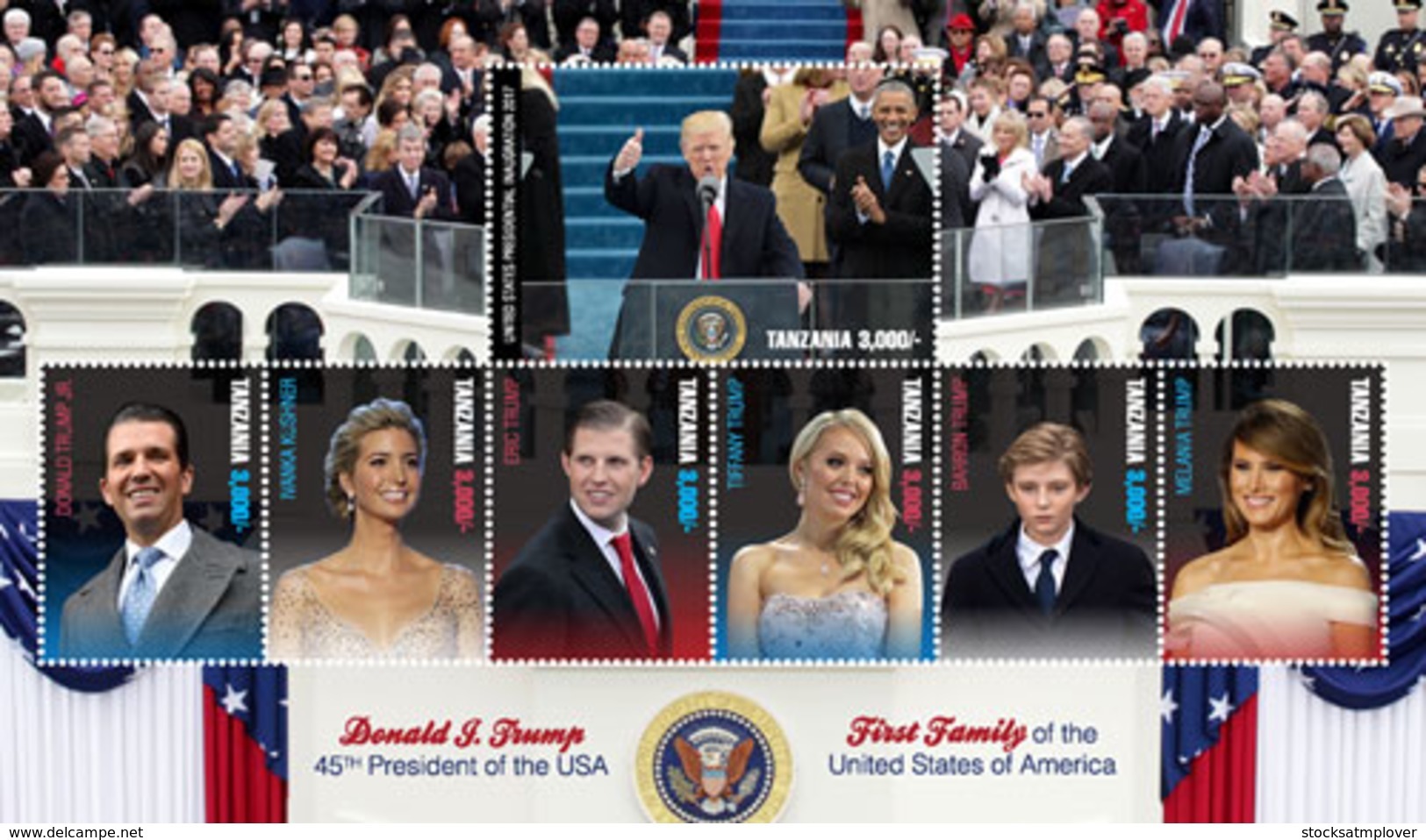 Tanzania 2017 Famous People 45TH President Of USA Donald Trump I70034 - Other & Unclassified