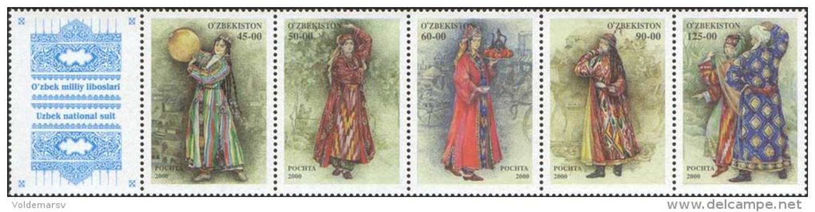 Uzbekistan 2001 Mih. 274/78 Uzbek National Suits MNH ** - Uzbekistan