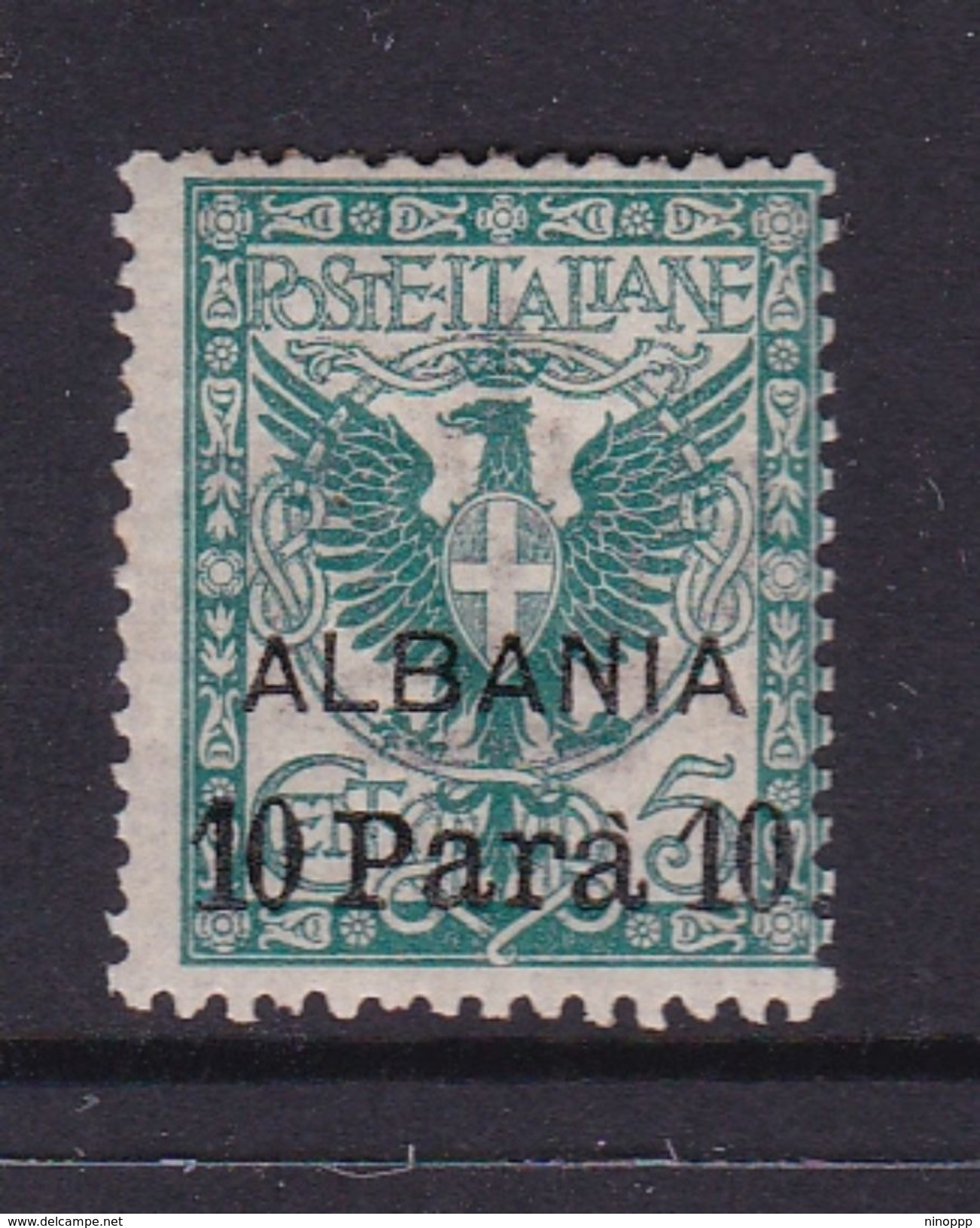 Italy-Italian Offices Abroad-Albania S1 1902 10 Para On 5c Green Mint Hinged - Albanie