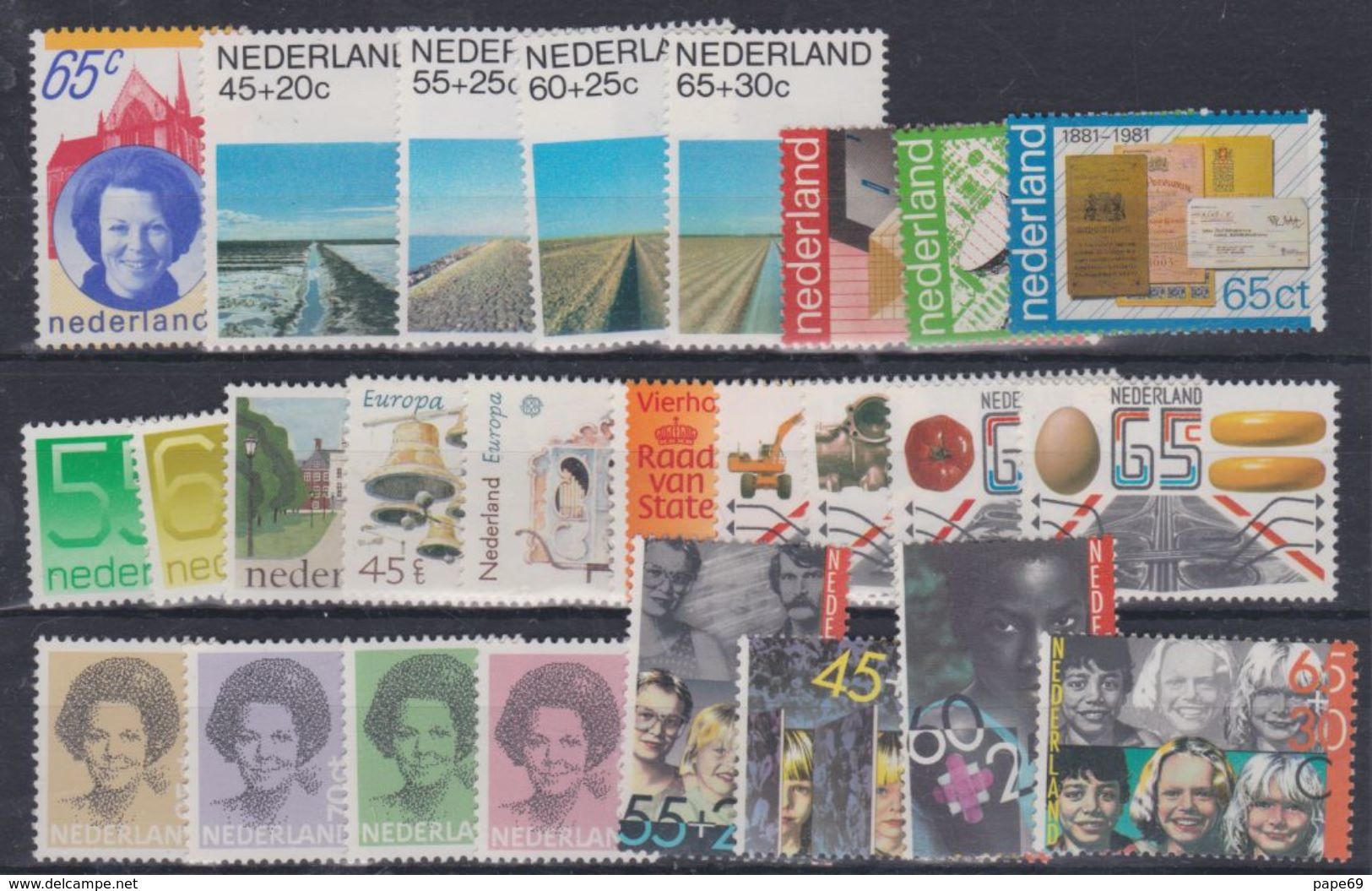 Pays-Bas N° 1145 / 70 XX : Année 1981 En Timbres-poste Complète Les 26 Valeurs Sans Charnière TB - Volledig Jaar