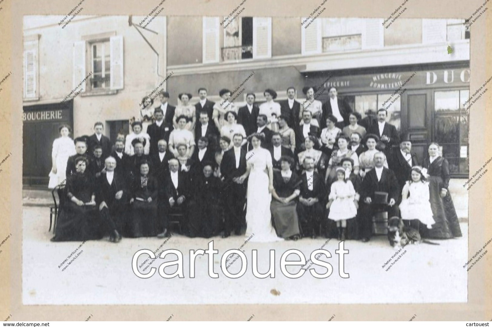 MANTES 78 PHOTO  Ancienne Papier Sur Carton LAGARDE Photographe NOCES  MARIAGE Epicerie Mercerie - Luoghi