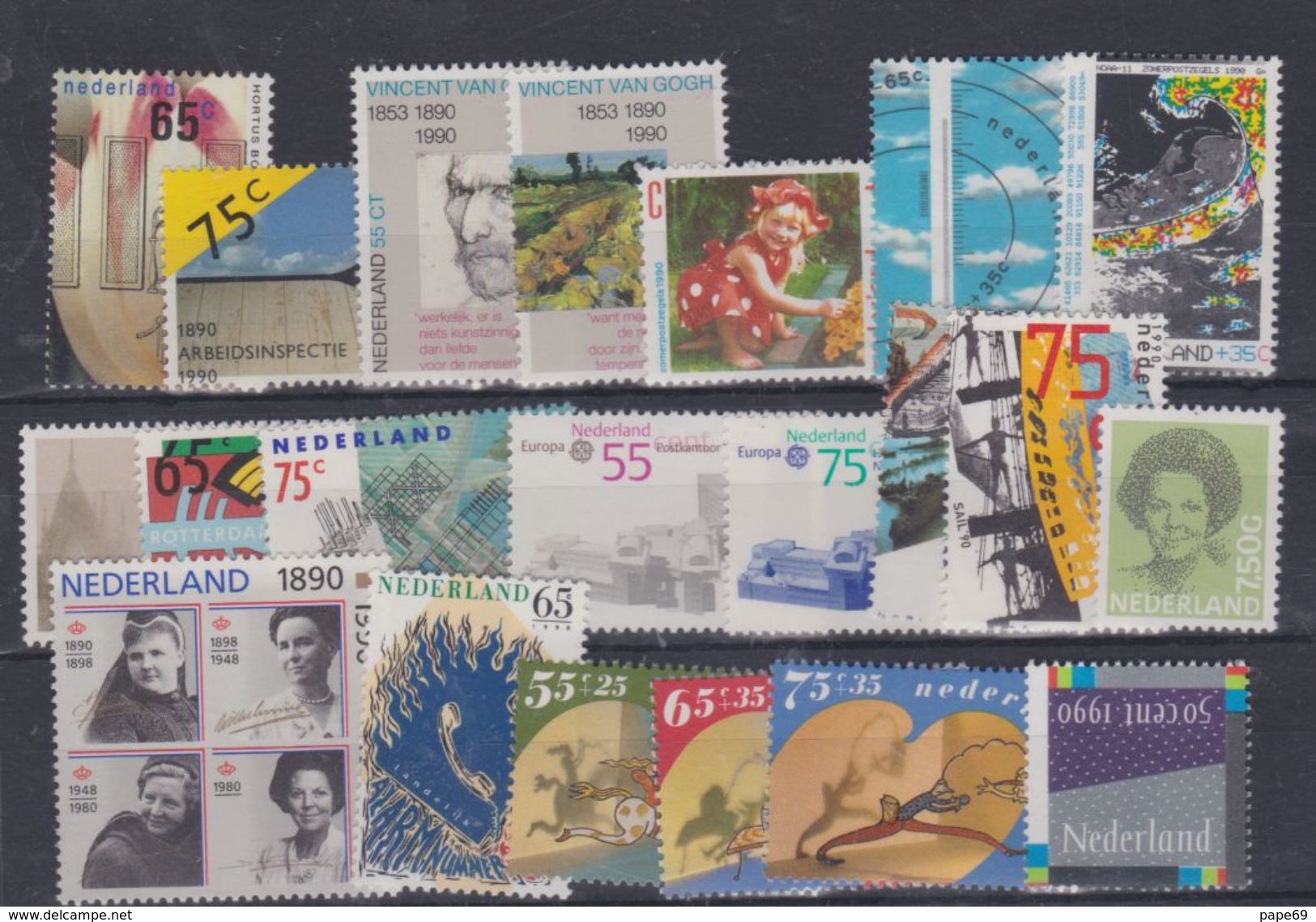 Pays-Bas N° 1345 / 65  XX : Année 1990 En Timbres-poste Complète Les 21 Valeurs Sans Charnière TB - Volledig Jaar