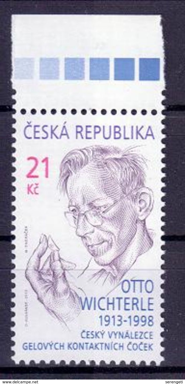 Tschechien 'Otto Wichterle Erfinder Kontaktlinsen' / Czech Rep. 'Otto Wichterle Inventor Of Contact Lenses' **/MNH 2013 - Chimica