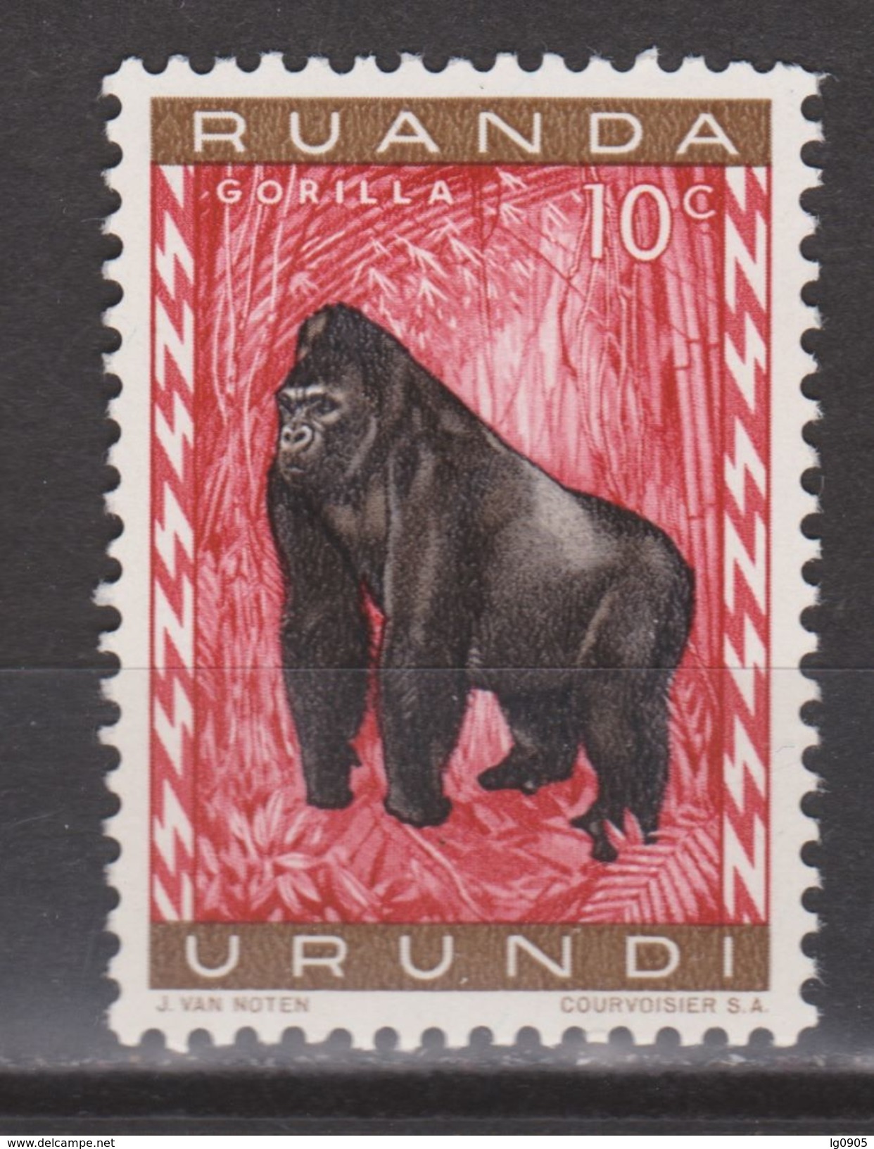 Rwanda MNH ; Gorilla NOW MANY ANIMAL STAMPS FOR SALE - Gorilas