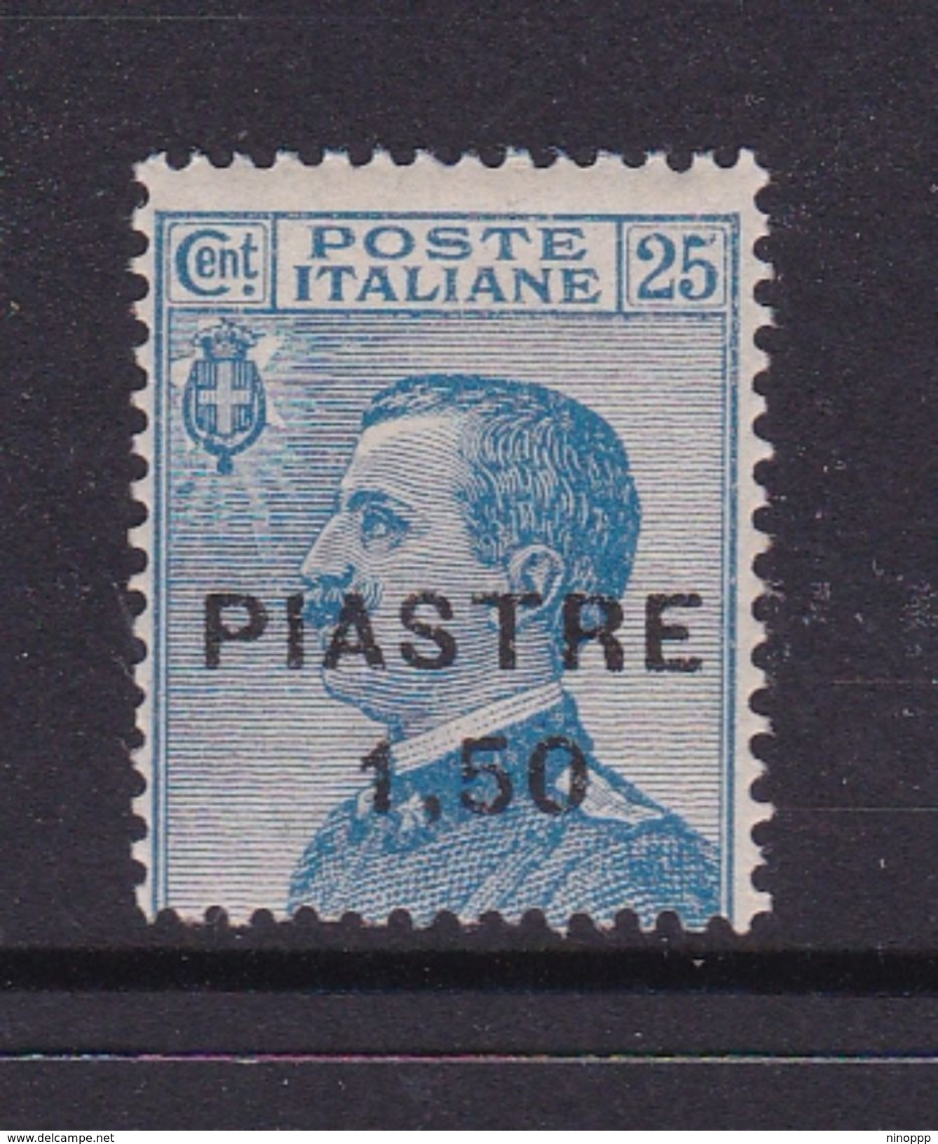 Italy-Italian Offices Abroad-European And Asia Offices-Constantinople S50 1922 1,50 Piastre On 25c Blue MH - Europa- Und Asienämter