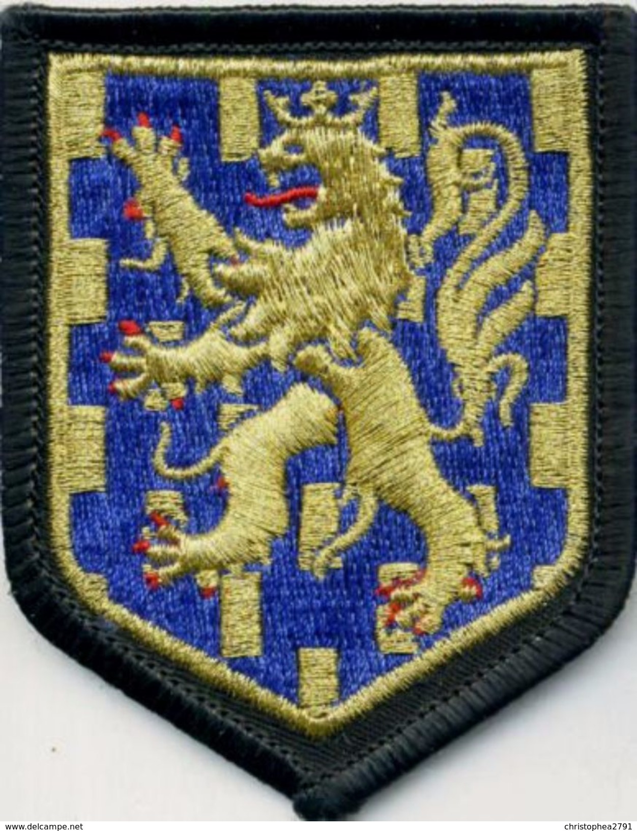 INSIGNE TISSUS PATCH GENDARMERIE NATIONALE GENDARMERIE ECU DE MANCHE SUR VELCRO ETAT EXCELLENT - Police