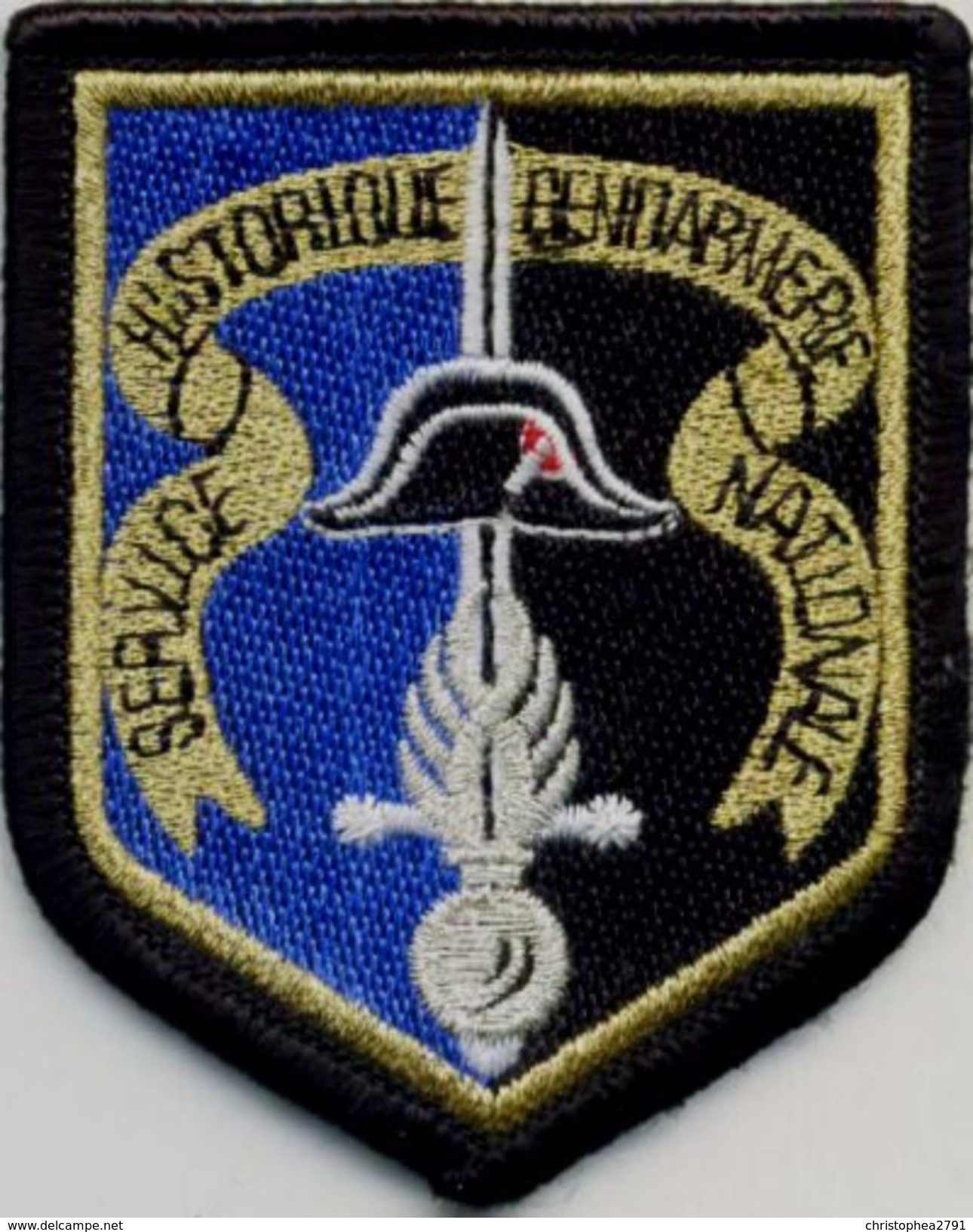 INSIGNE TISSUS PATCH GENDARMERIE NATIONALE GENDARMERIE LE SHGN ECU DE MANCHE SUR VELCRO ETAT EXCELLENT - Police & Gendarmerie