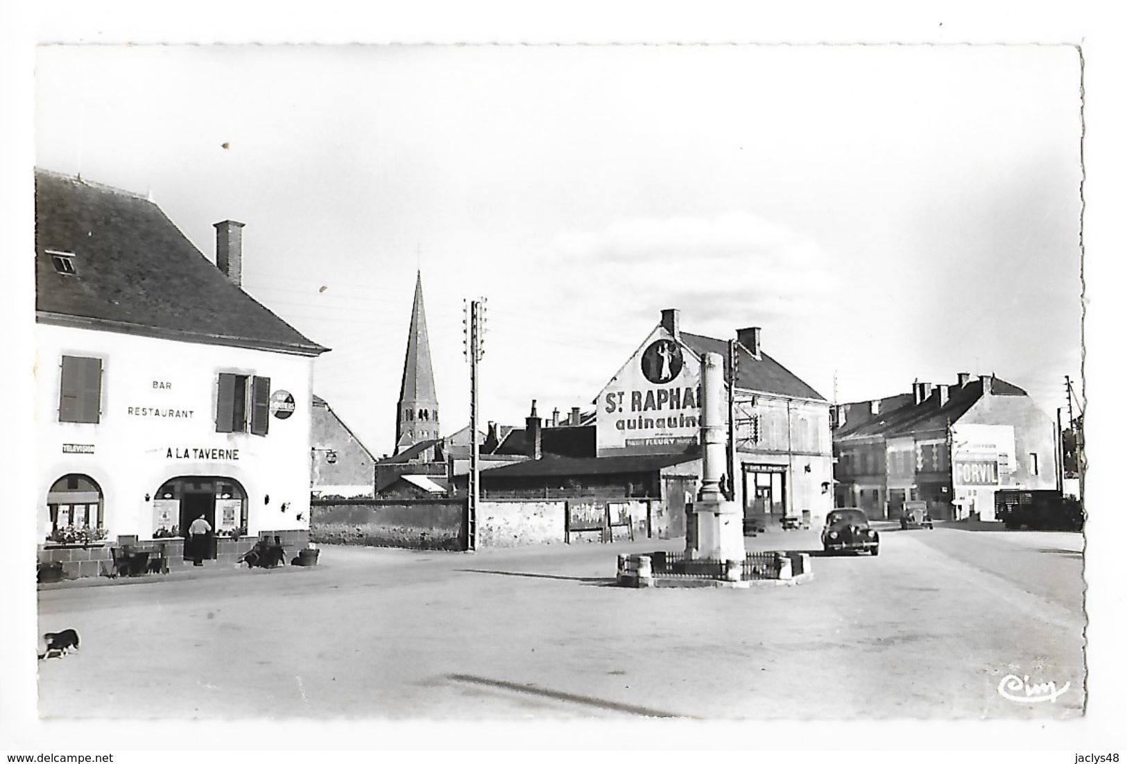 YGRANDE   (cpsm 03)   Route De Couleuvre, Bar Restaurant "A LA TAVERNE" -   - L 1 - Autres & Non Classés