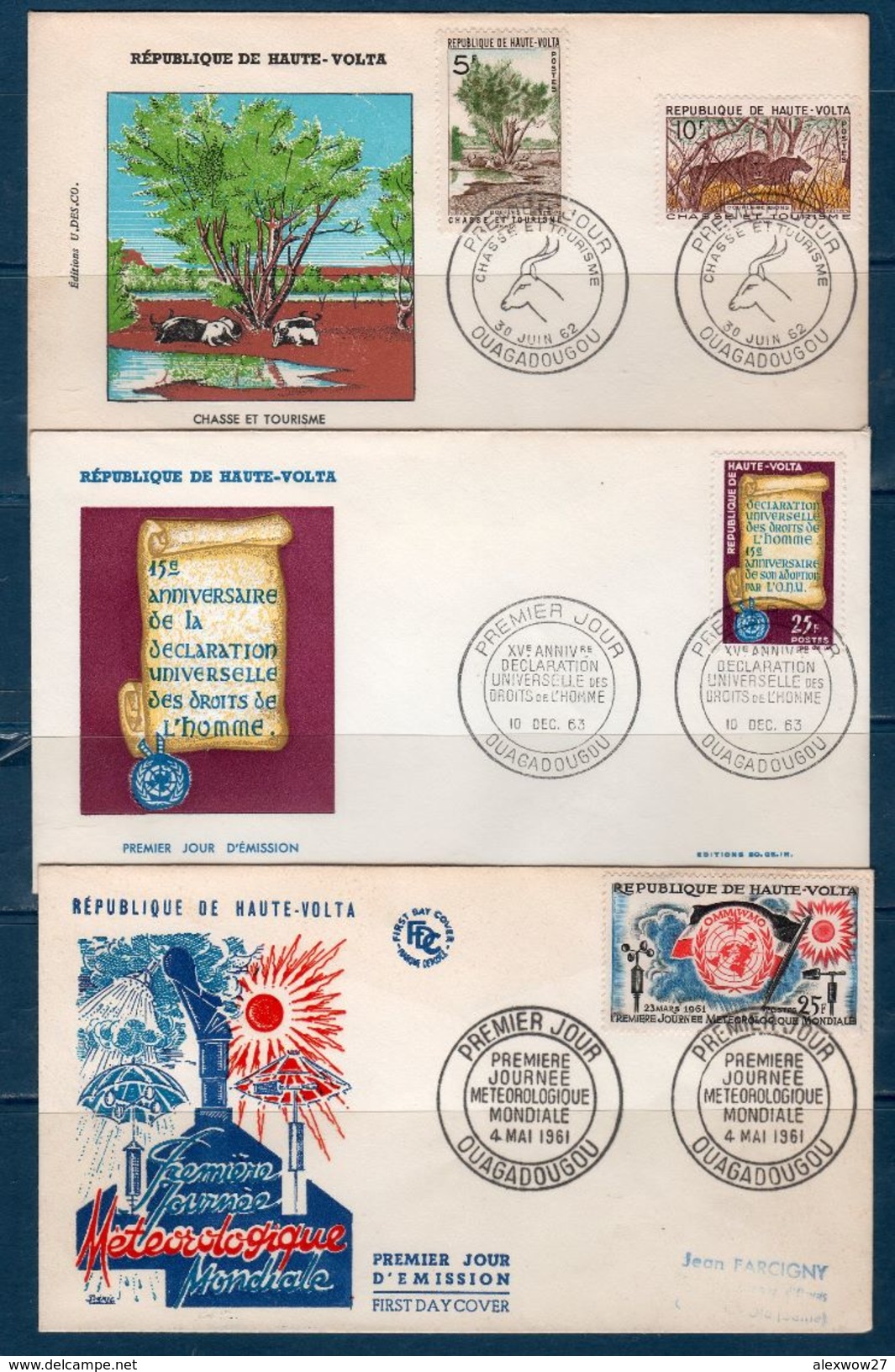 ALTO VOLTA -- HAUTE VOLTA 1961-1964  FDC - Cartas & Documentos