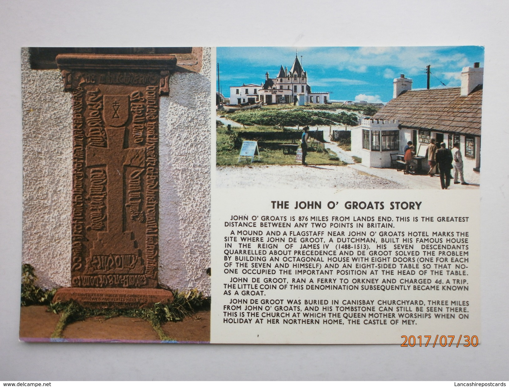 Postcard The John O' Groats Story PU / Cancel At John O' Groats Wick Caithness In 1977 My Ref  B11556 - Caithness