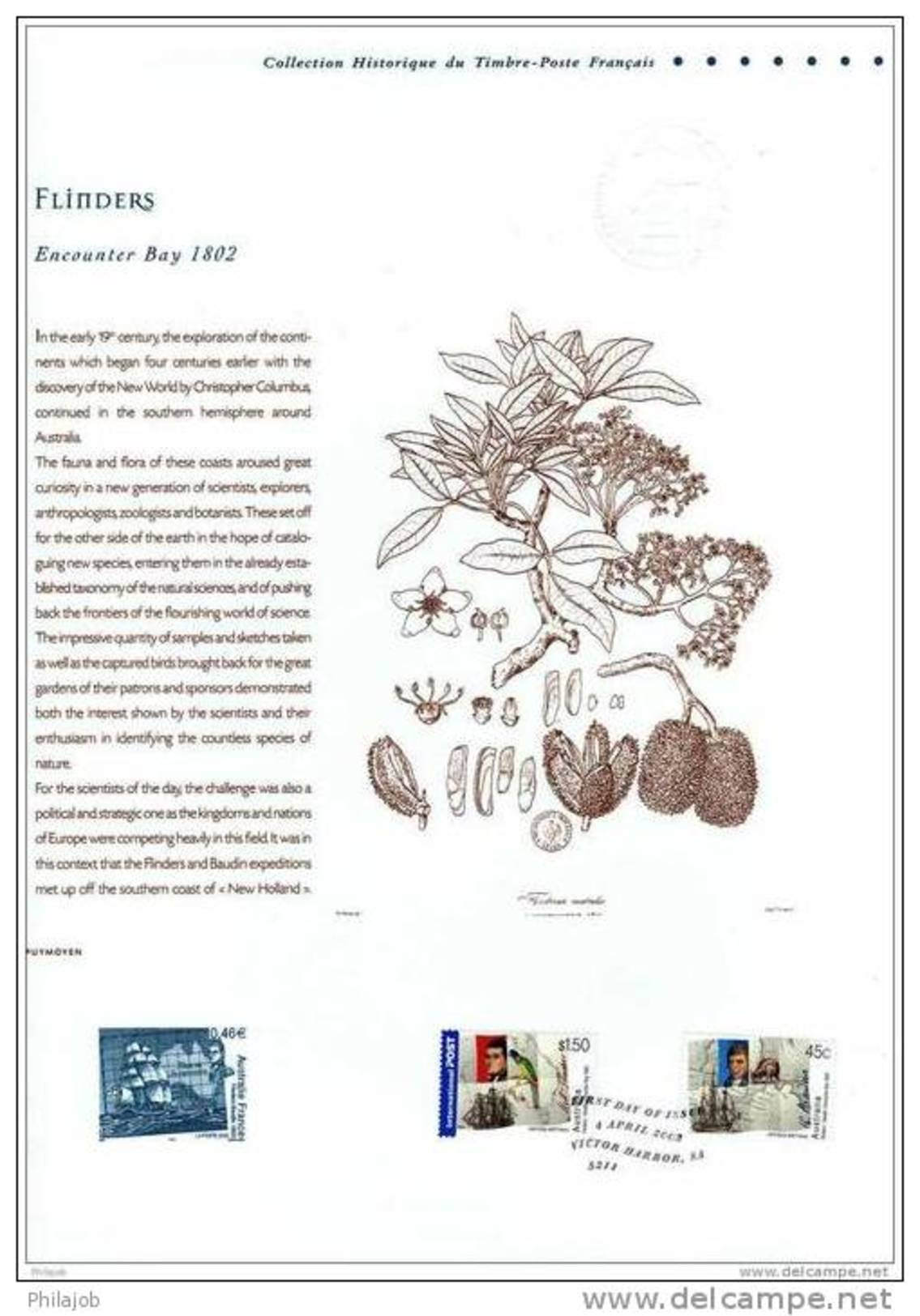 2002 " FRANCE - AUSTRALIE " Sur Document Philatélique Officiel De 4 Pages. N° 3476 3477 + Timbres Australiens. Parf état - Emissions Communes