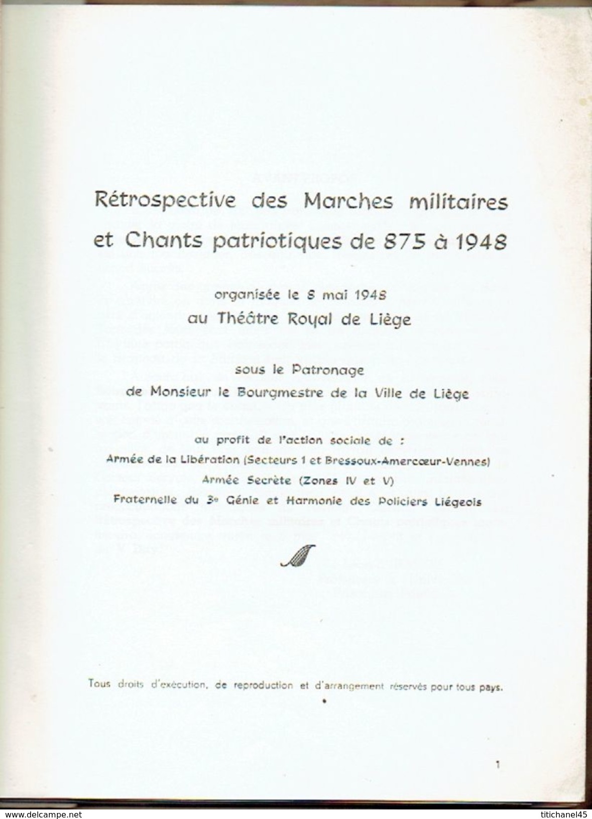 MARCHES MILITAIRES Et CHANTS PATRIOTIQUES - 1948 - 55 Pages Illustrées De 41 Planches Hors-texte (Dr SERVAIS) - Français