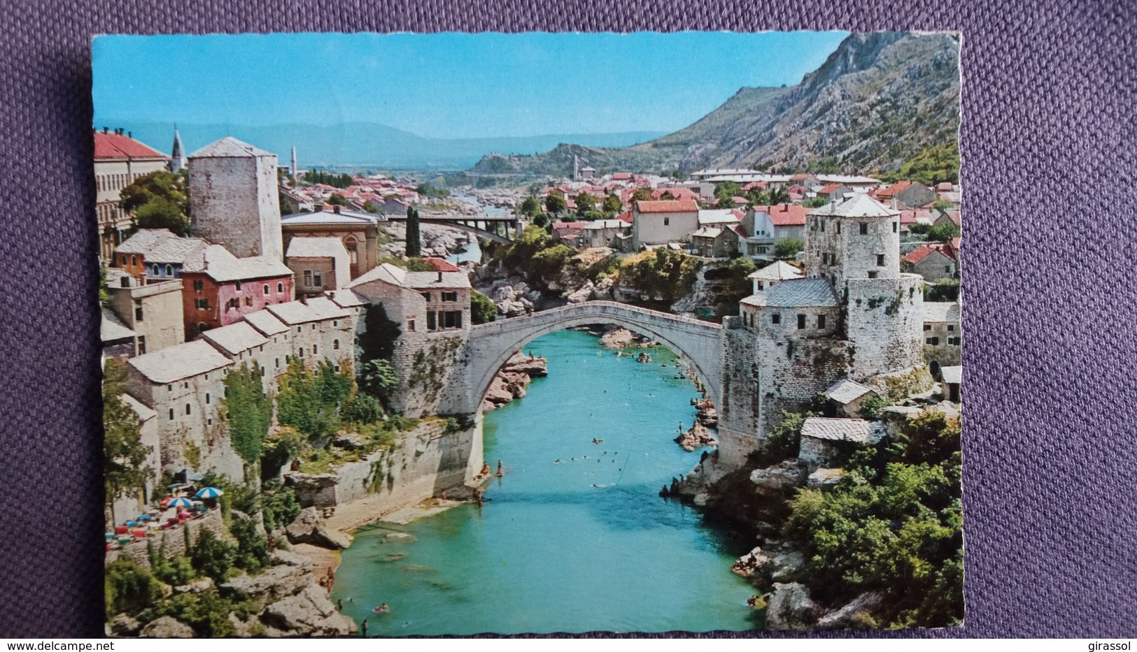 CPSM MOSTAR BOSNIE HERZEGOVINE STARI MOST VIEUX PONT EX YOUGOSLAVIE - Bosnie-Herzegovine