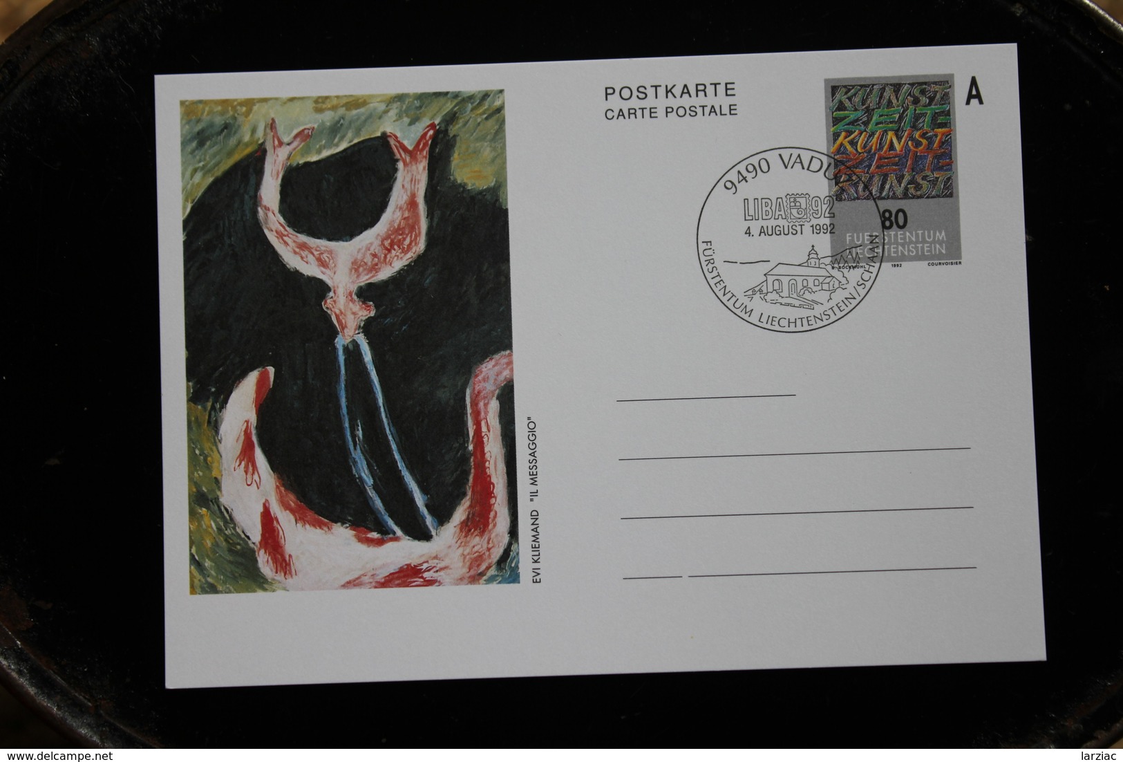 Liechtenstein Entier Postal Carte Postale Liba92 Vaduz 1992 - Ganzsachen