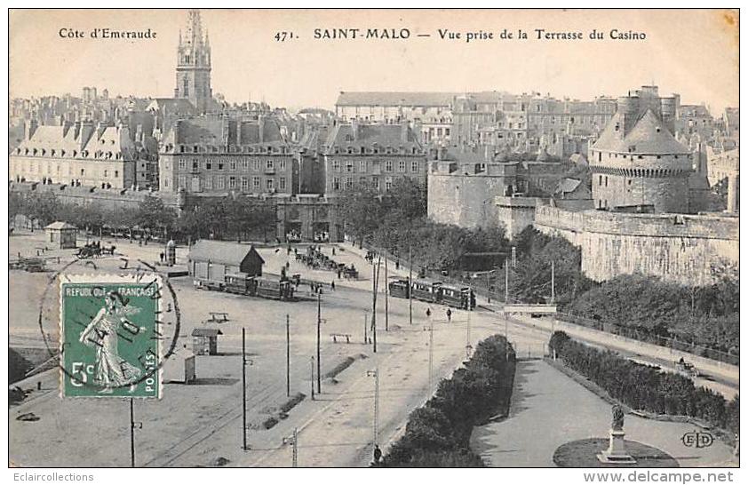 Saint Malo      35          Vue Sur La Ville. Tramway.     (voir Scan) - Saint Malo