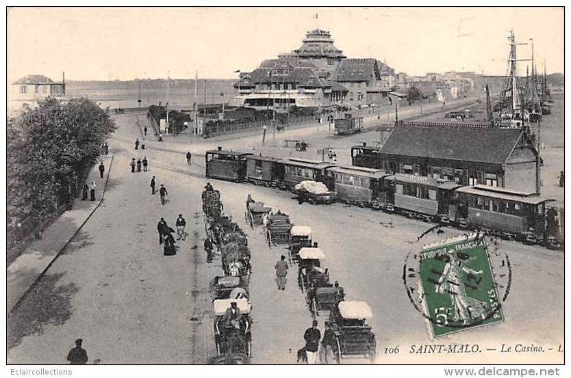 Saint Malo      35          Panorama Du Casino  . Tramway.     ( 106  N.B Voir Scan) - Saint Malo